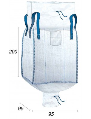 Big Bag Grande volume di 1,8m3 & ermetico - 95X95X200