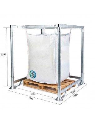 Supporto per Big Bag con ingresso per pallet Altezza 225,5 cm