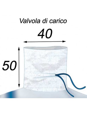 Mini Big Bag 500L valvole di carico e scarico - 80X80X80  Valvola di Carico 40X50
